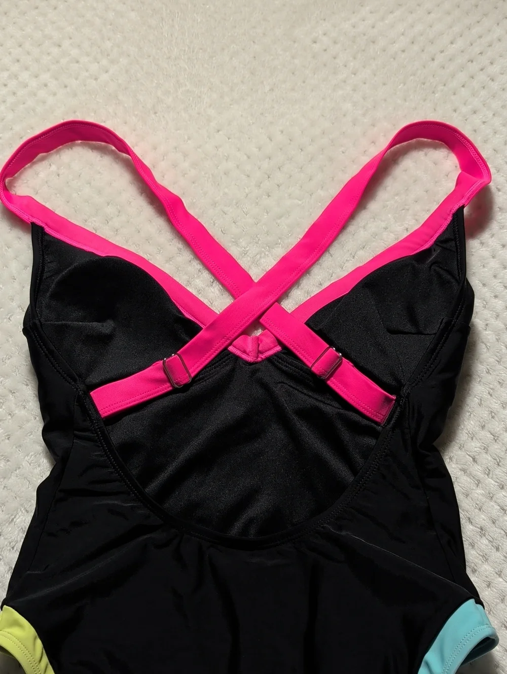 Cupshe Neon Splash Colorblock One Piece Swimsuit
